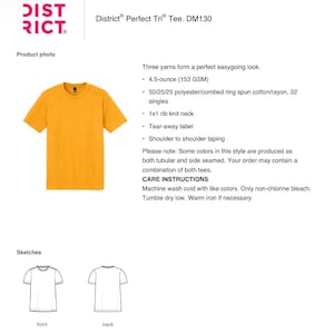Custom Text Tri-Blend Tee, District Super Soft Personalized Shirt image 4