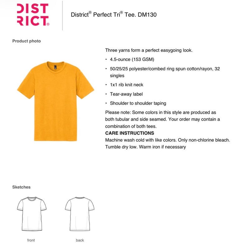 Custom Text Tri-Blend Tee, District Super Soft Personalized Shirt image 4