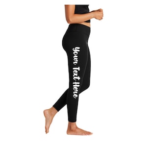 Sport-Tek Ladies Leggings, Custom Leggings, Personalized Leggings, Black Leggings, Team Leggings, Cheer Leggings LPST890
