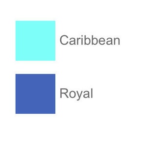 Puede incluir: Muestras de color para ropa en negro, rojo, azul claro, azul oscuro, gris y blanco. Los colores est&aacute;n etiquetados como "Negro", "Rojo", "Caribe", "Real", "Heather" y "Blanco".