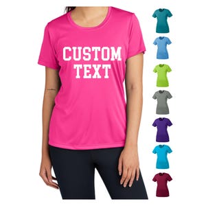 Custom Ladies Performance Shirt, Sport-Tek Ladies Tee, Custom Performance Shirt, Moisture Wicking,  Ladies Tech Tee, Ladies Dry Fit, LST350