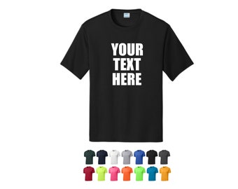 Custom Text Performance Tee: Moisture Wicking Team Shirt