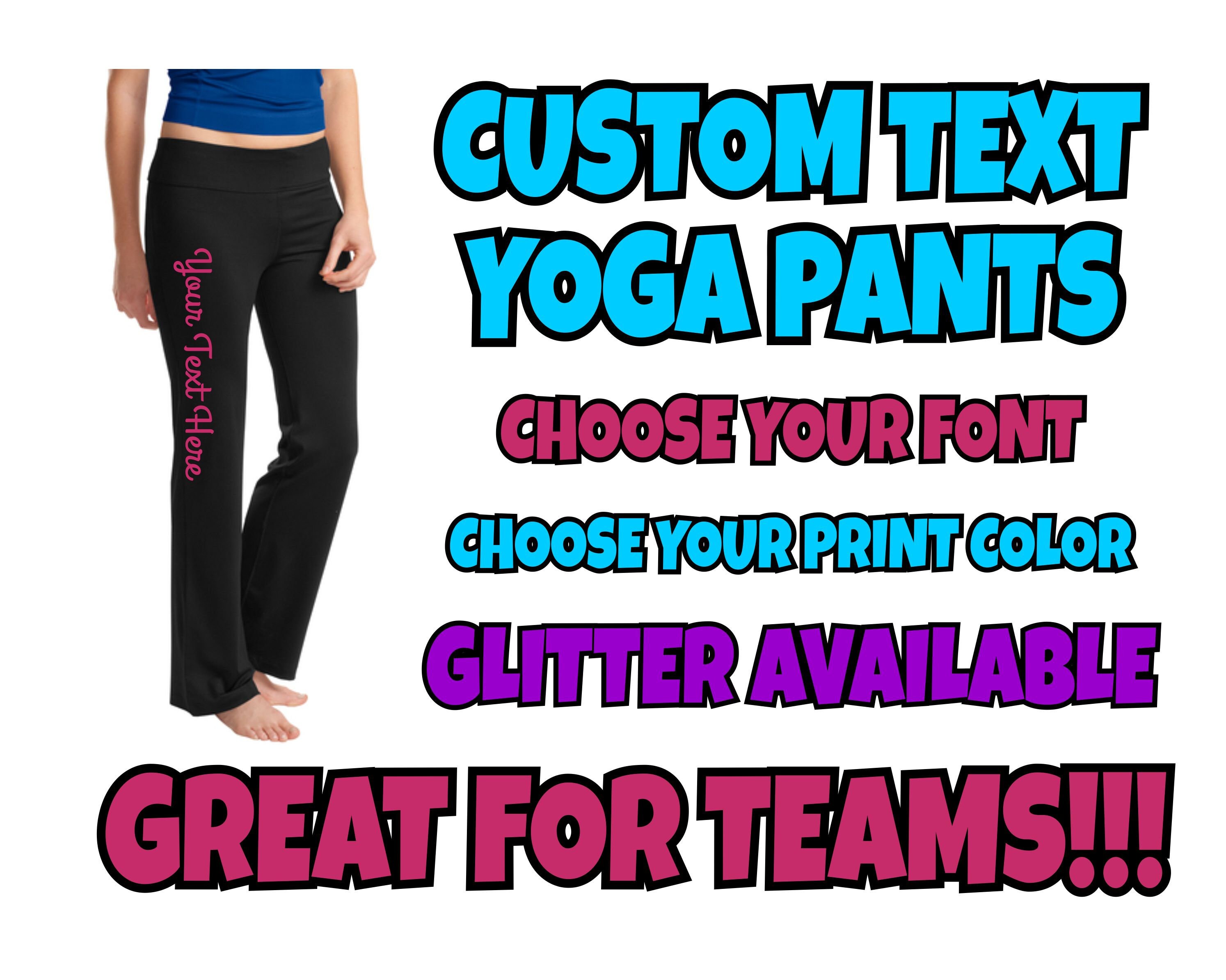 custom printed yoga pants