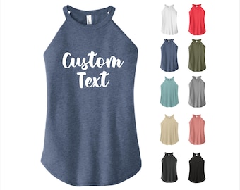 Custom Women's Rocker Tank Top: Soft Tri-Blend Fabric