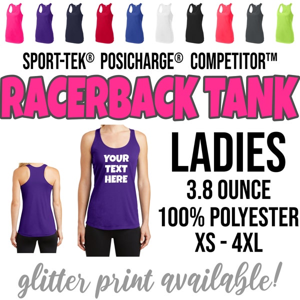 Racerback Tank, Sport-Tek Ladies Racerback Tank, Ladies Custom Tank, Custom Tank, Ladies Dry Fit, Race Tank, Team Shirts, Sports Tank LST356