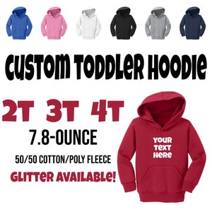 Port & Company® Toddler Pullover Hooded Sweatshirt, Custom Toddler Hoodie, Custom Kids Hoodie, Personalized Toddler Hoodie CAR78TH