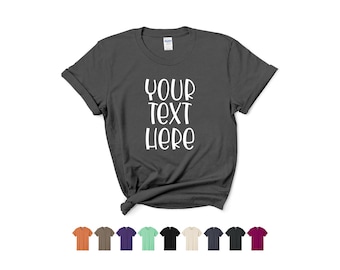 Personalized Gildan Cotton T-Shirt: Custom Text Print
