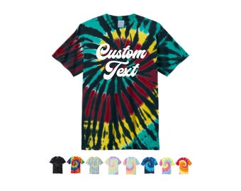 Custom Text Tie Dye Shirt: Personalized Tie Dye