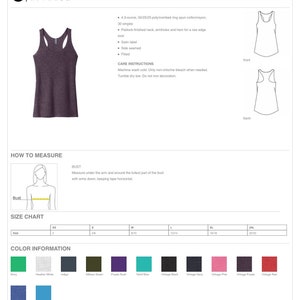 May include: A heather gray racerback tank top with a fitted style. The tank top is made of a tri-blend fabric and has a flatlock-finished neck, armholes, and hem. The tank top is available in a variety of colors.  Next Level Apparel.  NL6733.