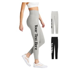Custom Ladies Leggings, Personalized Leggings, Leggings, Team Leggings, Cheer Leggings, District Women’s Flex High-Waist Legging DT7510