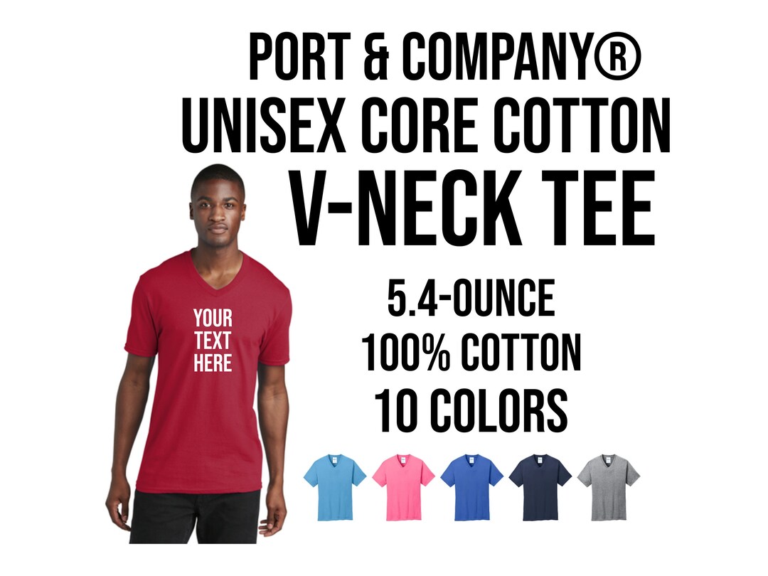 Custom Printed V-neck Tee, Custom V-neck, Custom Tee, Custom Unisex ...