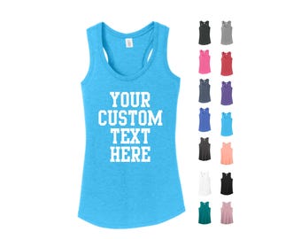 Custom Racerback Tank Top: Soft Tri-Blend Fabric