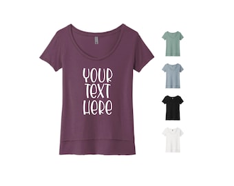 Custom Scoop Neck Tee: Personalized Women's Shirt