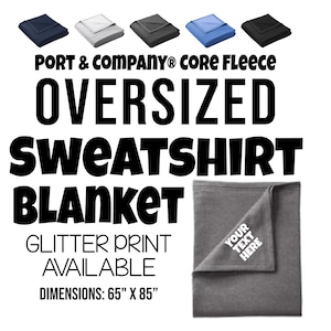 Oversized Fleece Sweatshirt Blanket, Custom Blanket, Personalized Blanket, Stadium Blanket, Personalized Oversize Throw