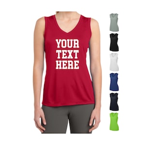 Ladies Custom Tank, Sleeveless Tee, Sport-Tek Ladies Sleeveless Competitor V-Neck Tee, Custom V-Neck, Custom Tank, Sleeveless LST352