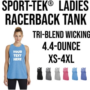 Custom Ladies Tank Top, Sport-Tek Ladies PosiCharge Tri-Blend Wicking Tank, Custom Tank Top,  LST402