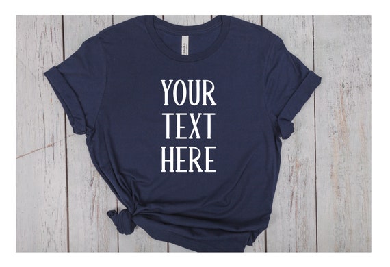 Custom Text Bella Canvas Tri-Blend Shirt, Personalized Tee