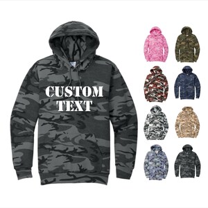 Custom Camo Hoodie, Port & Company Camo Pullover Hooded Sweatshirt  PC78HC