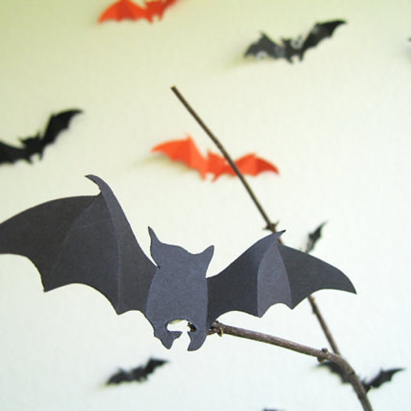 30 3D paper bats