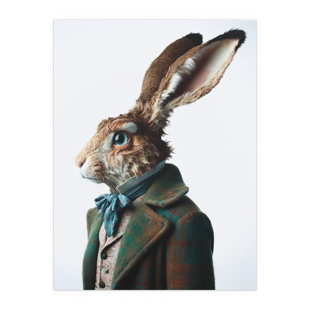 Silk Poster, Renaissance Rabbit Art Print for Indoor and Outdoor Use ...