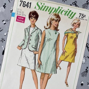 Simplicity 7641 UNCUT Vintage Sewing Pattern for Misses 4-H Dress & Jacket Size 10 image 1