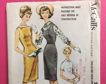 McCall’s 5044 COMPLETE vintage sewing pattern for Juniors Jumper and Blouse or Dress Bust 30.5