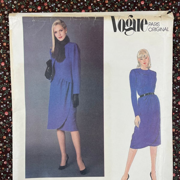 Vogue 2577 UNCUT Vintage Sewing Pattern for Misses Jacket & Dress Size 10 Pierre Balmain Vogue Paris Original