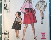 McCall 39 s 8052 COMPLETE vintage sewing pattern for girls dress Size 6 Copyright 1965