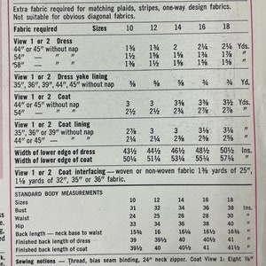 Simplicity 7261 UNCUT Vintage Sewing Pattern for Misses Coat and Dress Bust 32 Designer Fashion image 6