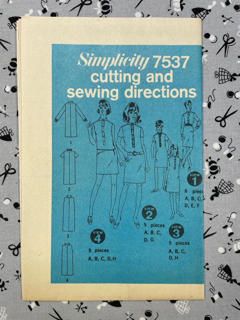 Simplicity 7537 UNCUT Vintage Sewing Pattern for Misses Shirtdress in Two Lengths Size 12 image 7