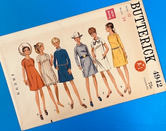 Butterick 4942 UNCUT Vintage Sewing Pattern for Misses Dress Size 12