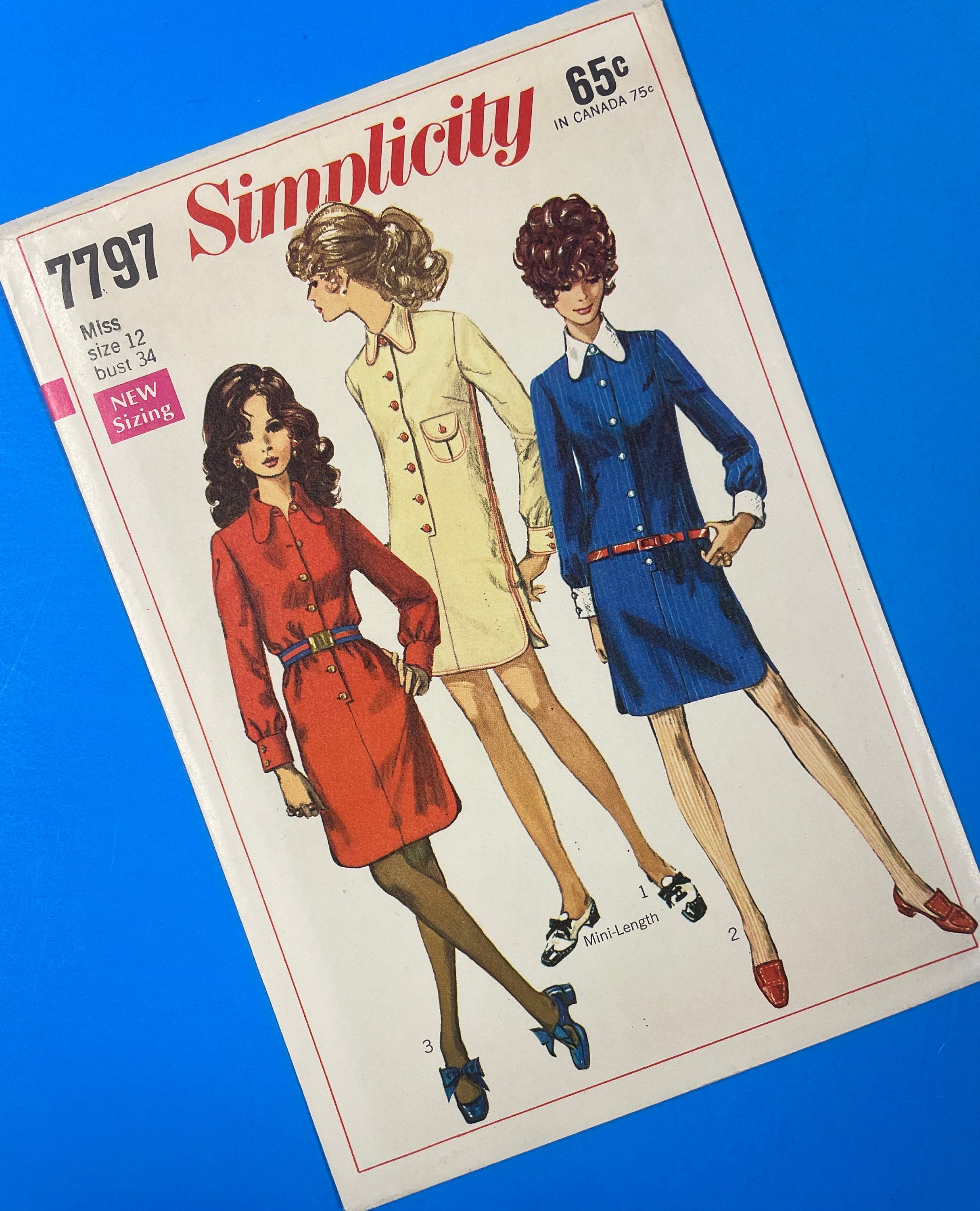 vintage an・an no.5 Simplicity 7797 UNCUT Vintage Sewing Pattern for Misses