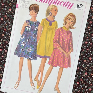 Simplicity 7150 UNCUT Vintage Sewing Pattern for Maternity Dress Bust 31.5 Size 5JP