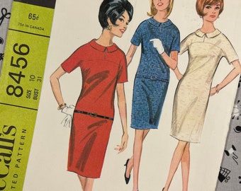 McCall’s 8456 UNCUT Vintage Sewing Pattern for Misses Dress Bust 31