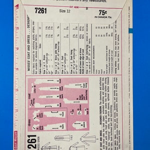 Simplicity 7261 UNCUT Vintage Sewing Pattern for Misses Coat and Dress Bust 32 Designer Fashion image 4