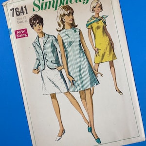 Simplicity 7641 UNCUT Vintage Sewing Pattern for Misses 4-H Dress & Jacket Size 12