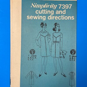 Simplicity 7397 UNCUT Vintage Sewing Pattern for Dress in Half-Sizes Bust 37 image 7