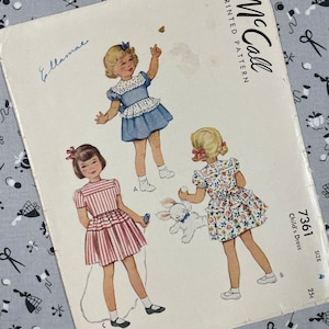 McCall 7361 COMPLETE Vintage Sewing Pattern for Child’s Dress Size 4 breast 23