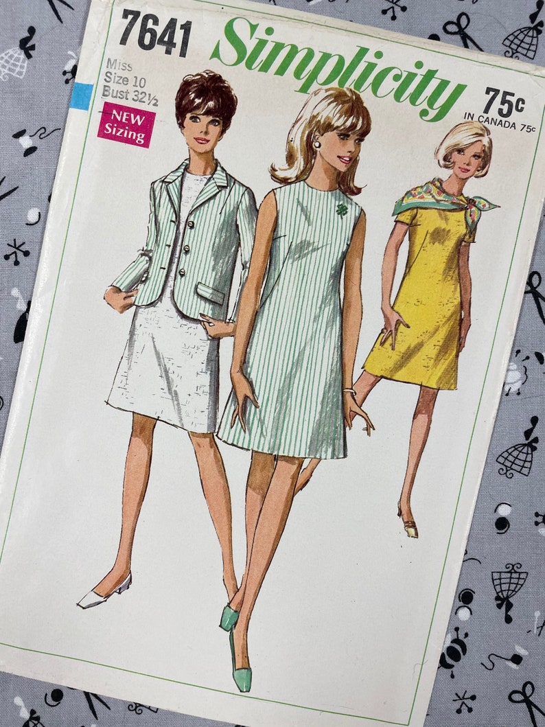 Simplicity 7641 UNCUT Vintage Sewing Pattern for Misses 4-H Dress & Jacket Size 10 image 1