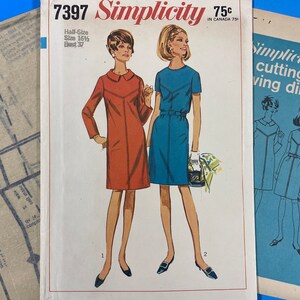 Simplicity 7397 UNCUT Vintage Sewing Pattern for Dress in Half-Sizes Bust 37 image 9