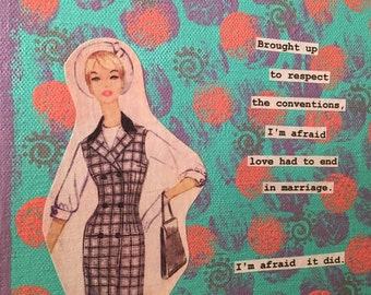 Bette Davis Marriage Quote Mixed Media Collage
