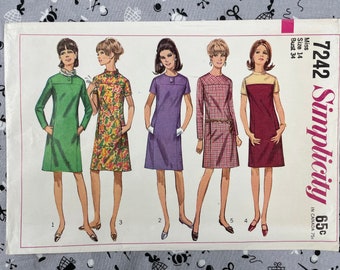 Simplicity 7348 UNCUT Vintage Sewing Pattern for Misses Dress & Jacket Bust  34 Designer Fashion - Etsy