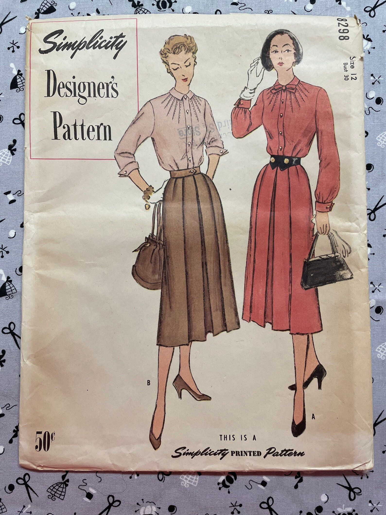 Simplicity 8298 UNCUT Vintage Sewing Pattern for Misses Blouse | Etsy