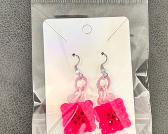 Pendientes hechos de cuentas termofusibles