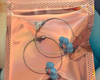 Pendientes de aro con colgante