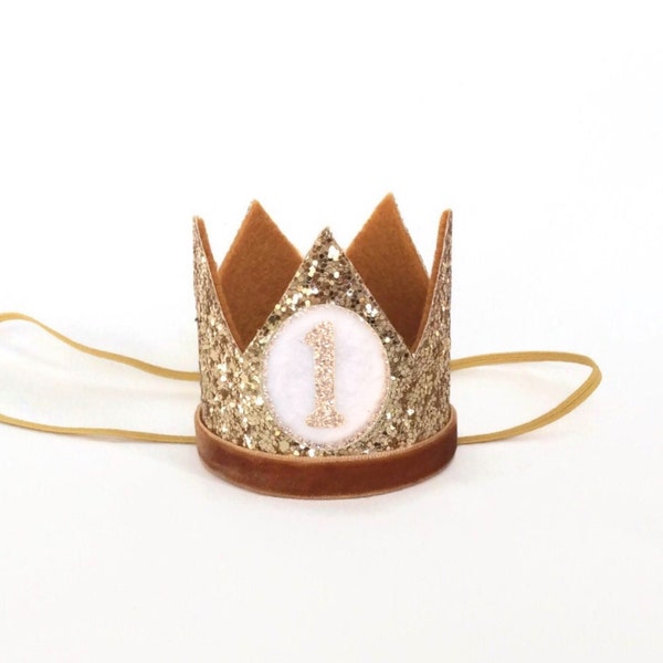 Gold Dog Birthday Hat, Dog Gotcha Day Hat, Dog Cat Party Hat, Glitter Mini Pet Crown, Puppy Party Hat
