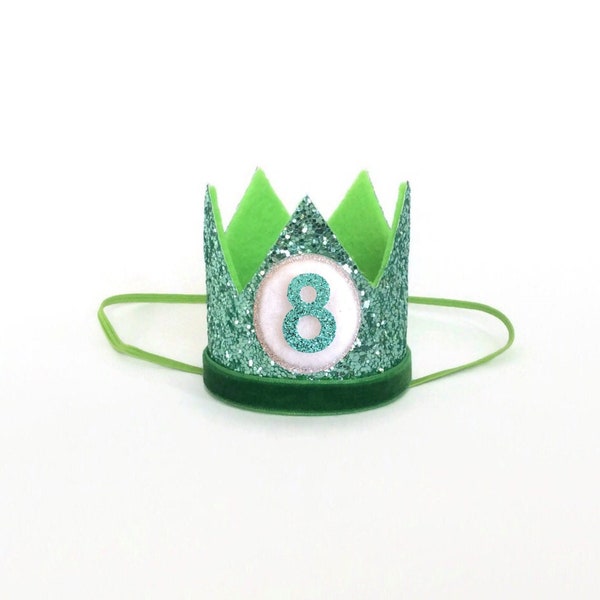 Dog Birthday Hat, Dog Glitter Party Hat Crown, Gotcha Day Dog Crown, Cat Tiara, Dog Adoption, Dog Crown with Milestone Number