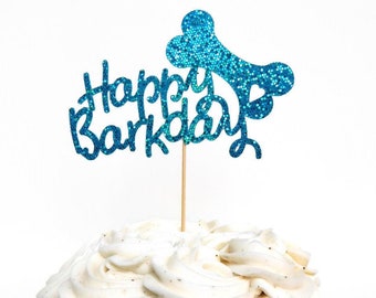 Happy Barkday Dog Cake Decoration Topper, Dog Birthday Cake Topper, Dog Gotcha Party, Birthday Party for a Dog, Dog Gotcha Day