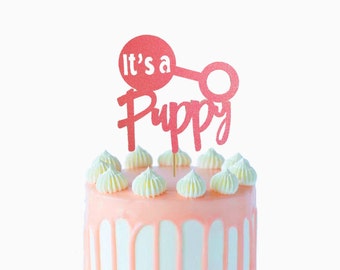 Dog or Puppy Shower Cake Topper, Puppy Reveal Party Decorations, It's a Puppy Shower Decor