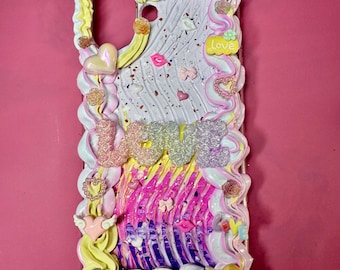 Custodia per telefono personalizzata "LOVE Whirl" - Regalo fatto a mano per San Valentino, compleanni e festa della donna